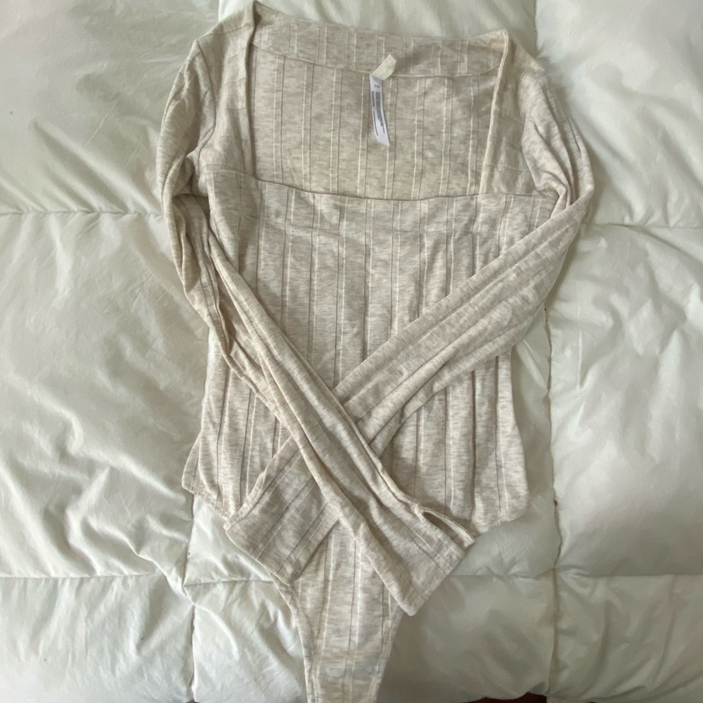 Free People square neck bodysuit size small